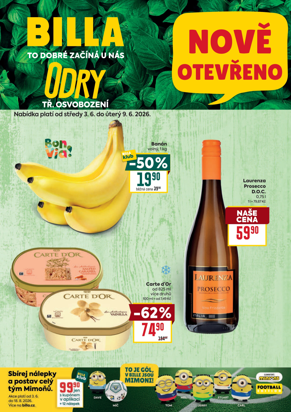 Leták BILLA leták - Odry, tř. Osvobození - strana 1