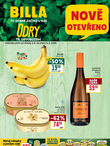 BILLA leták - Odry, tř. Osvobození