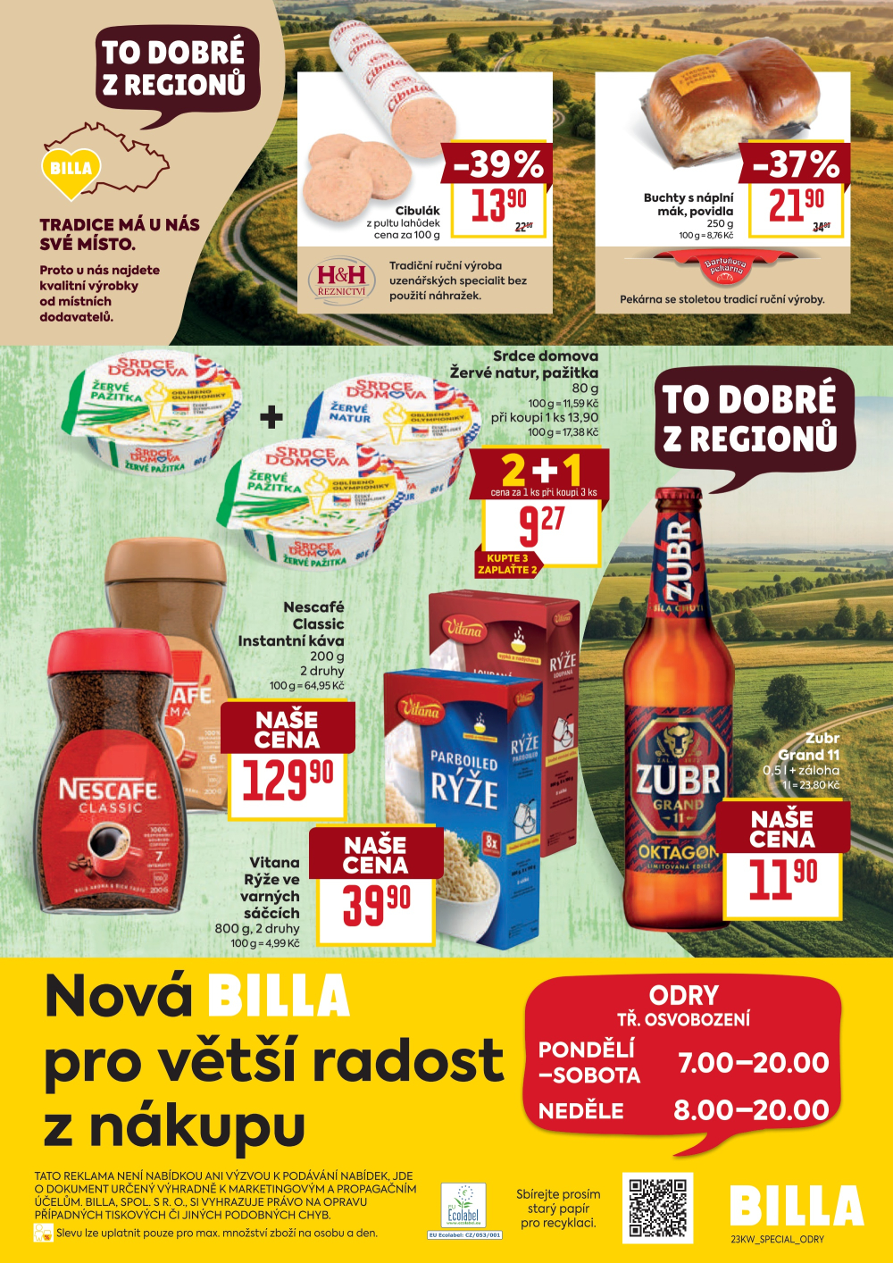 Leták BILLA leták - Odry, tř. Osvobození - strana 2