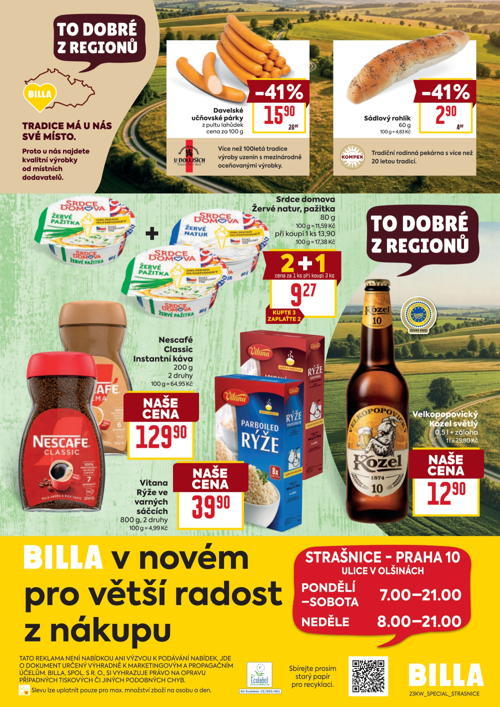 Leták BILLA leták - Strašnice, V Olšinách - strana 2