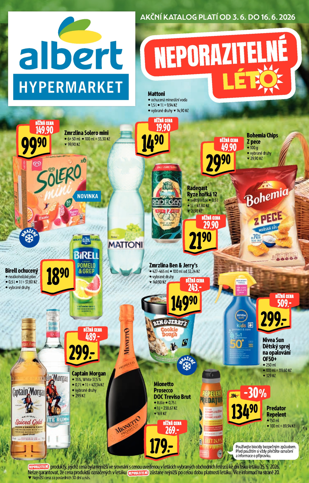 Leták Albert Hypermarket leták - Neporazitelné léto - strana 1