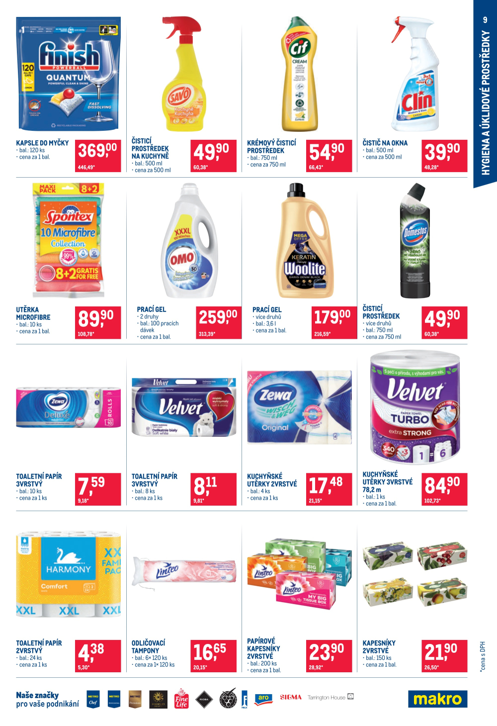 Leták Makro leták - Spotřební zboží, úklid, kosmetika - strana 9