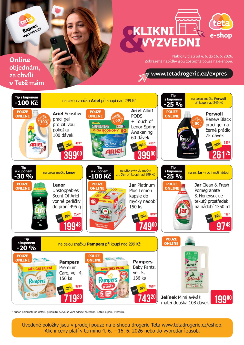 Leták Teta drogerie - Speciální nabídka e-shop - strana 1