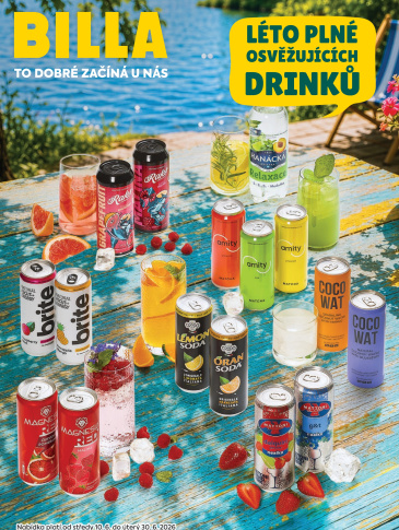 BILLA leták - Léto plné osvěžujících drinků