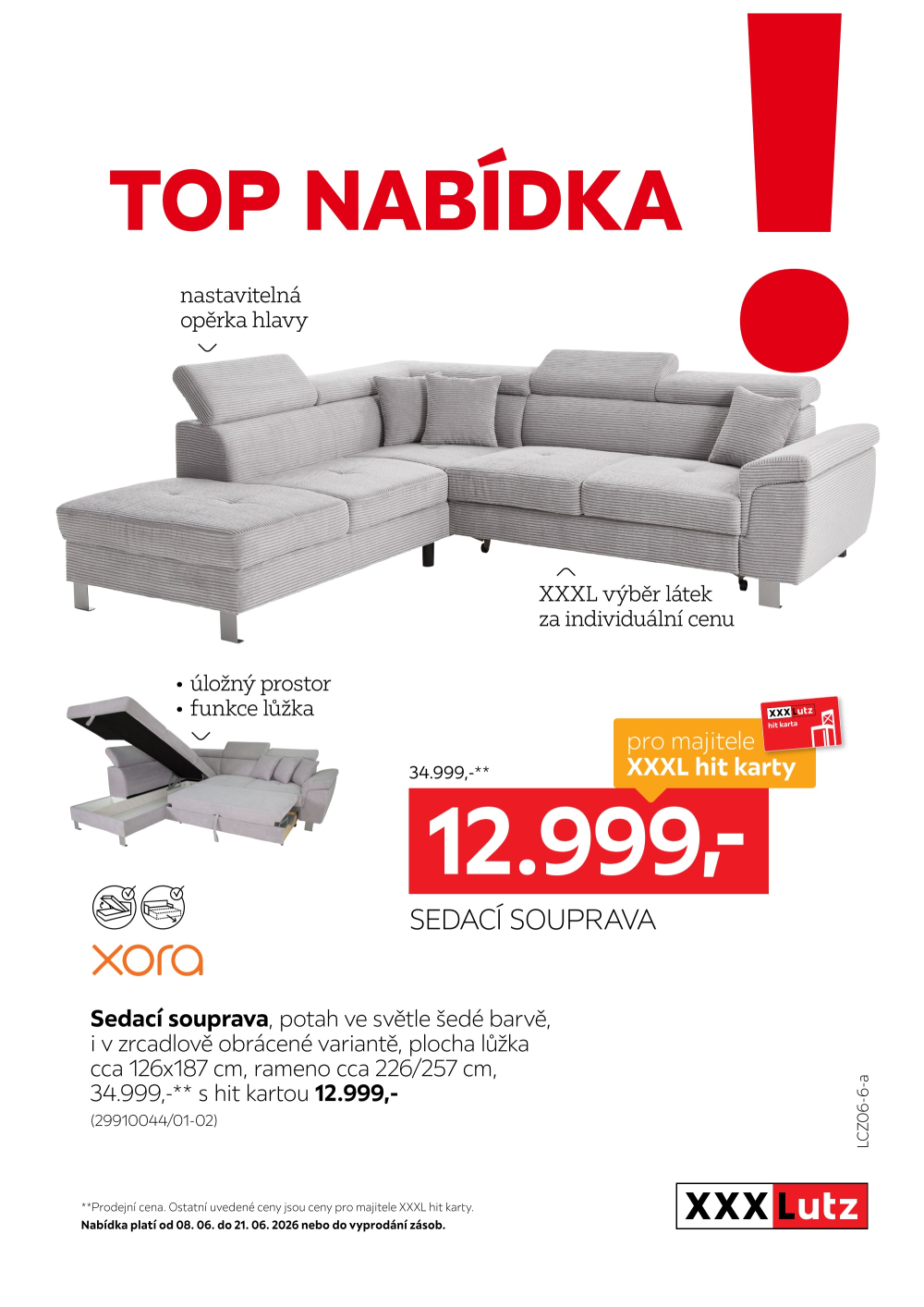 Leták XXXLutz leták - TOP nabídka Sedací souprava Xora - strana 1