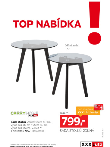 XXXLutz leták - TOP nabídka Sada stolků