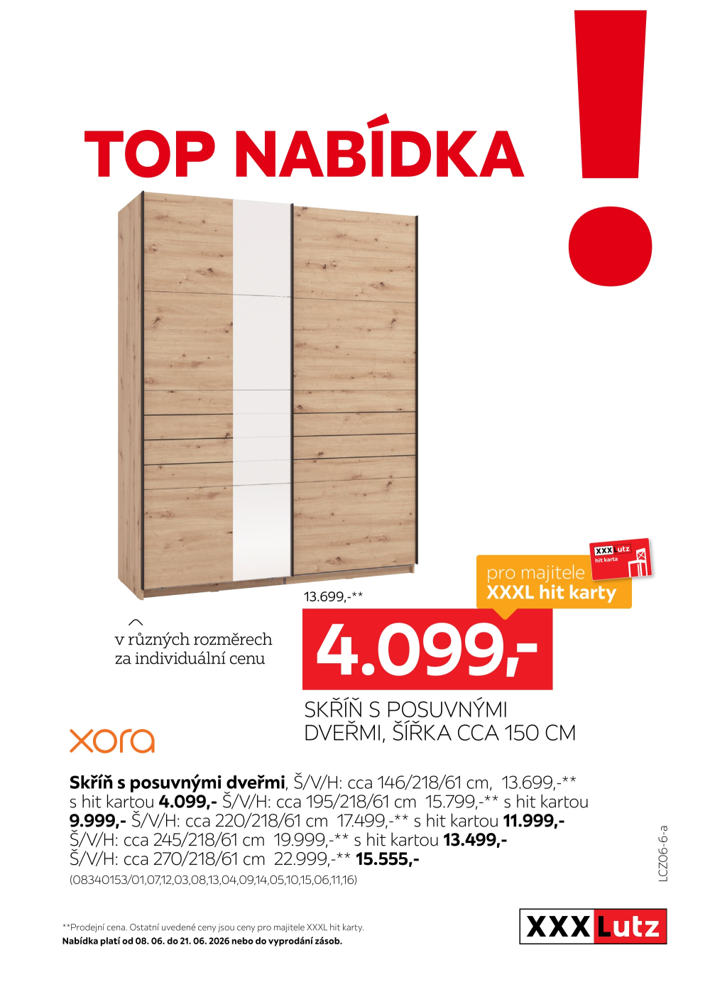Leták XXXLutz leták - TOP nabídka Xora skříň - strana 1