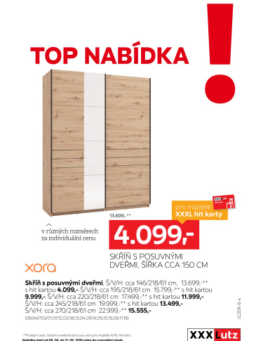 XXXLutz leták - TOP nabídka Xora skříň