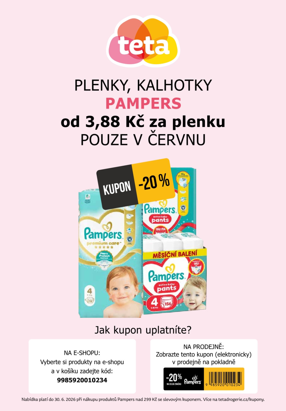 Leták Teta drogerie - Pampers - strana 1