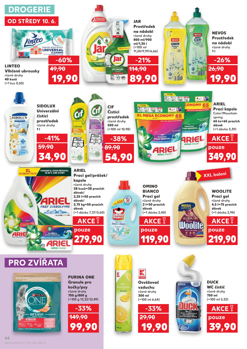 Leták Kaufland leták Praha 3 - Jarov - strana 44