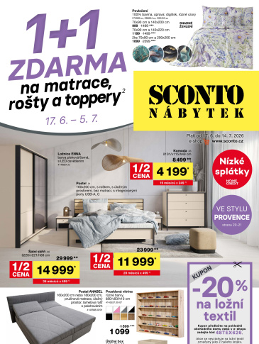 SCONTO Nábytek leták