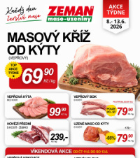 Akční leták ZEMAN maso - uzeniny 