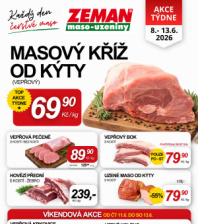 Akční leták ZEMAN maso - uzeniny 