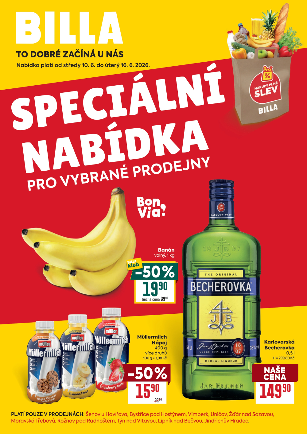 Leták BILLA leták - Speciální nabídka pro vybrané prodejny - strana 1