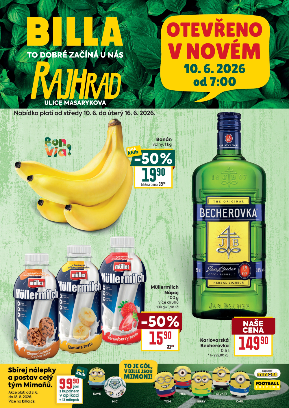 Leták BILLA leták - Rajhrad, Masarykova - strana 1