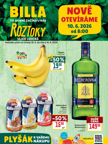 BILLA leták - Roztoky, Lidická
