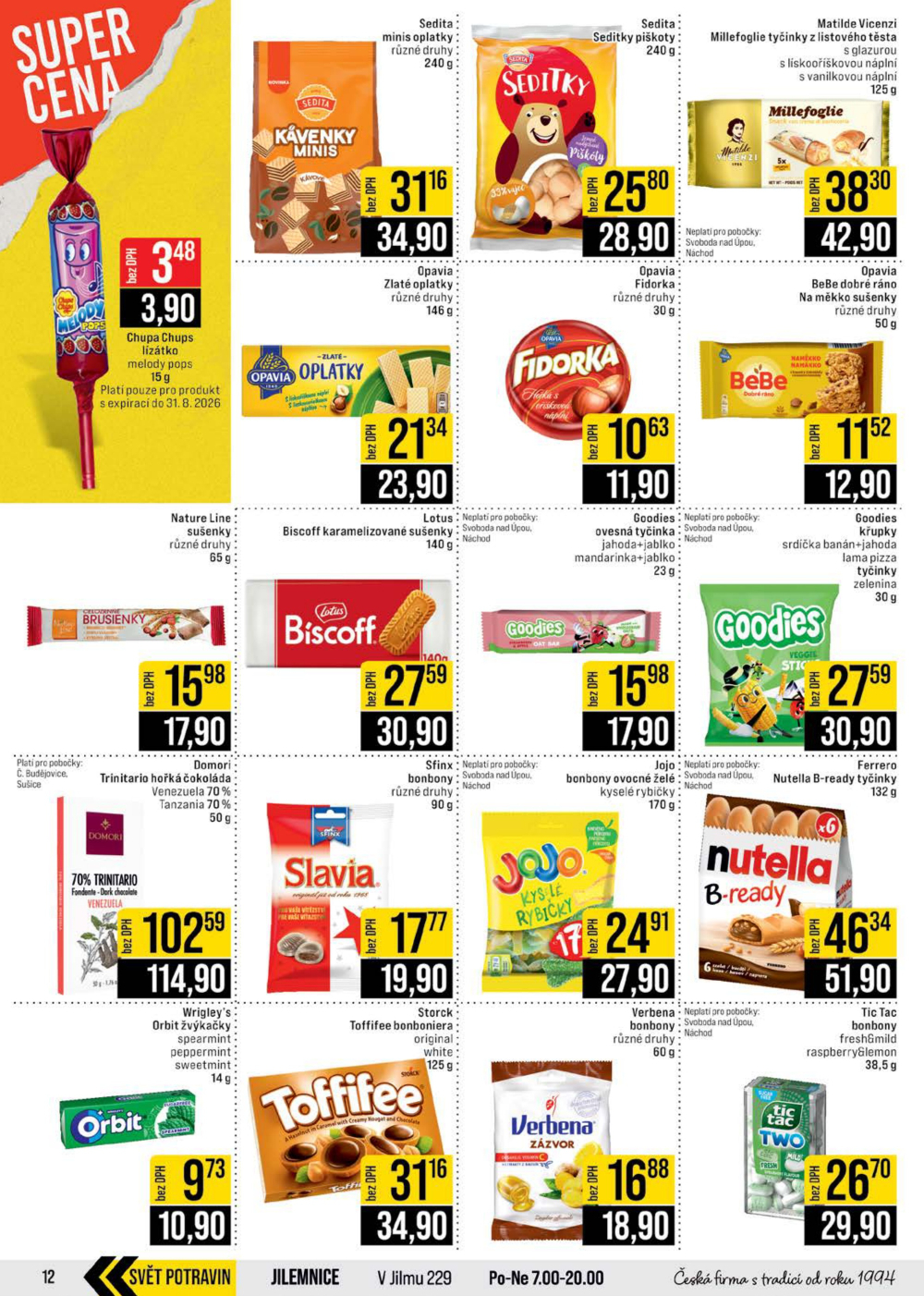 Leták JIP leták CC Cash & Carry - České Budějovice, Most, Náchod, Svoboda nad Úpou, Sušice - strana 12