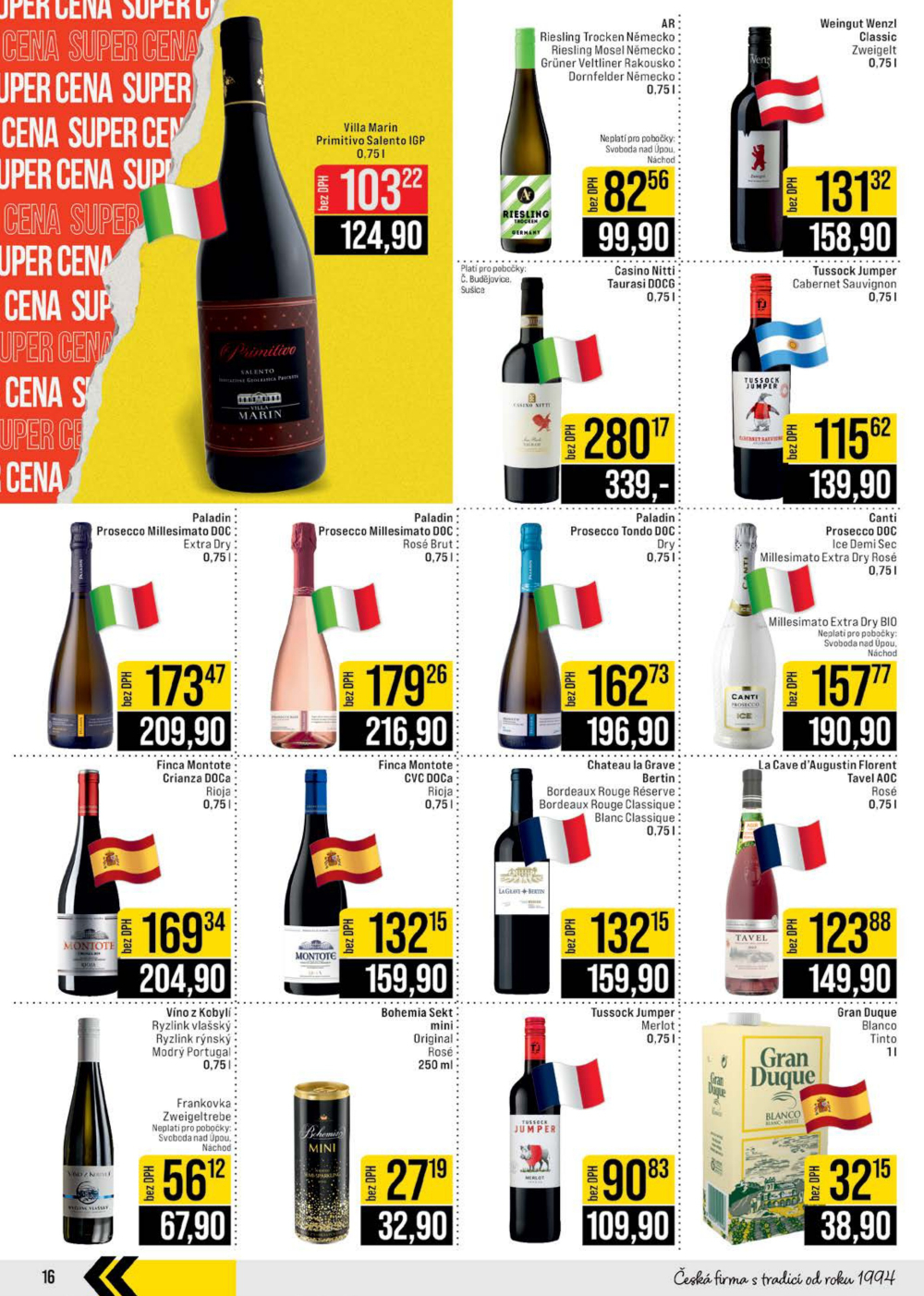 Leták JIP leták CC Cash & Carry - České Budějovice, Most, Náchod, Svoboda nad Úpou, Sušice - strana 16