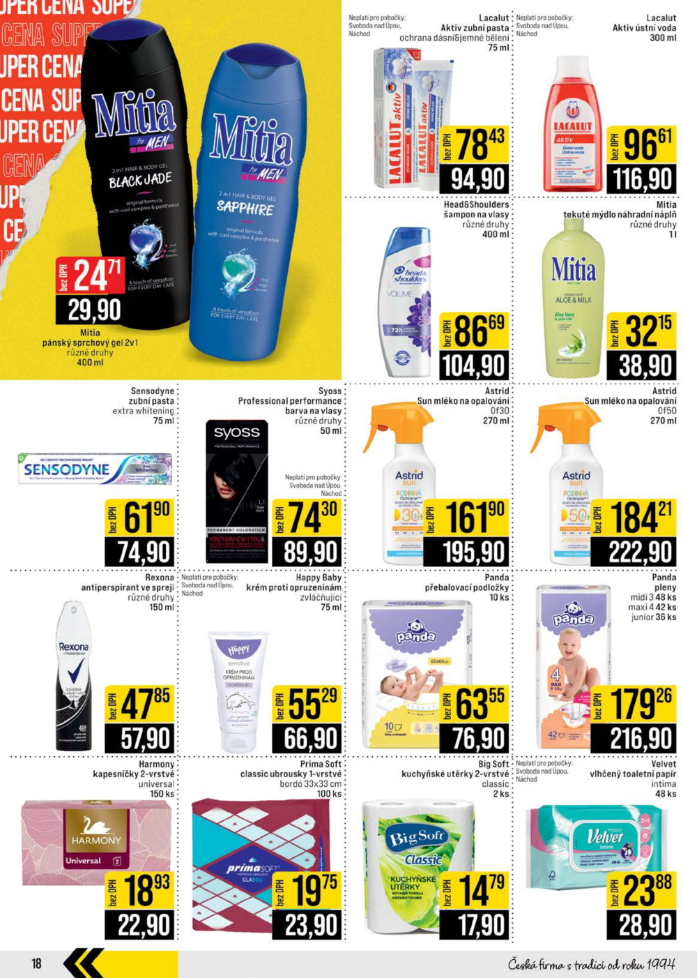 Leták JIP leták CC Cash & Carry - České Budějovice, Most, Náchod, Svoboda nad Úpou, Sušice - strana 18