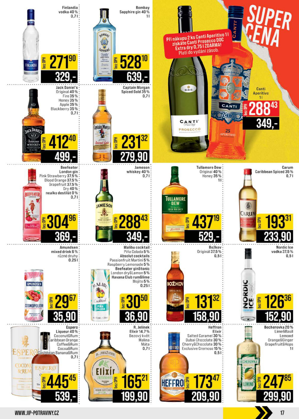 Leták JIP leták CC Cash & Carry - Brno, Ostrava, Praha, Polička, Olomouc, Karlovy Vary, Zlín, Jilemnice, Pardubice - strana 17