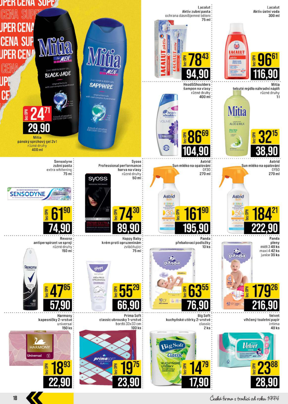 Leták JIP leták CC Cash & Carry - Brno, Ostrava, Praha, Polička, Olomouc, Karlovy Vary, Zlín, Jilemnice, Pardubice - strana 18