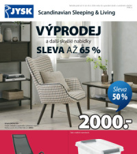Akční leták Jysk  - Výprodej až 65 %