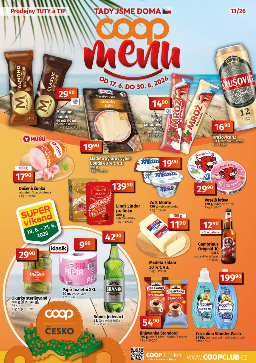 Leták COOP leták - TIP a TUTY Menu - strana 1