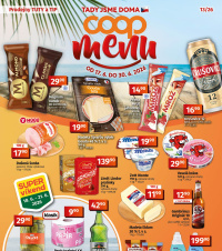 Akční leták COOP  - TIP a TUTY Menu