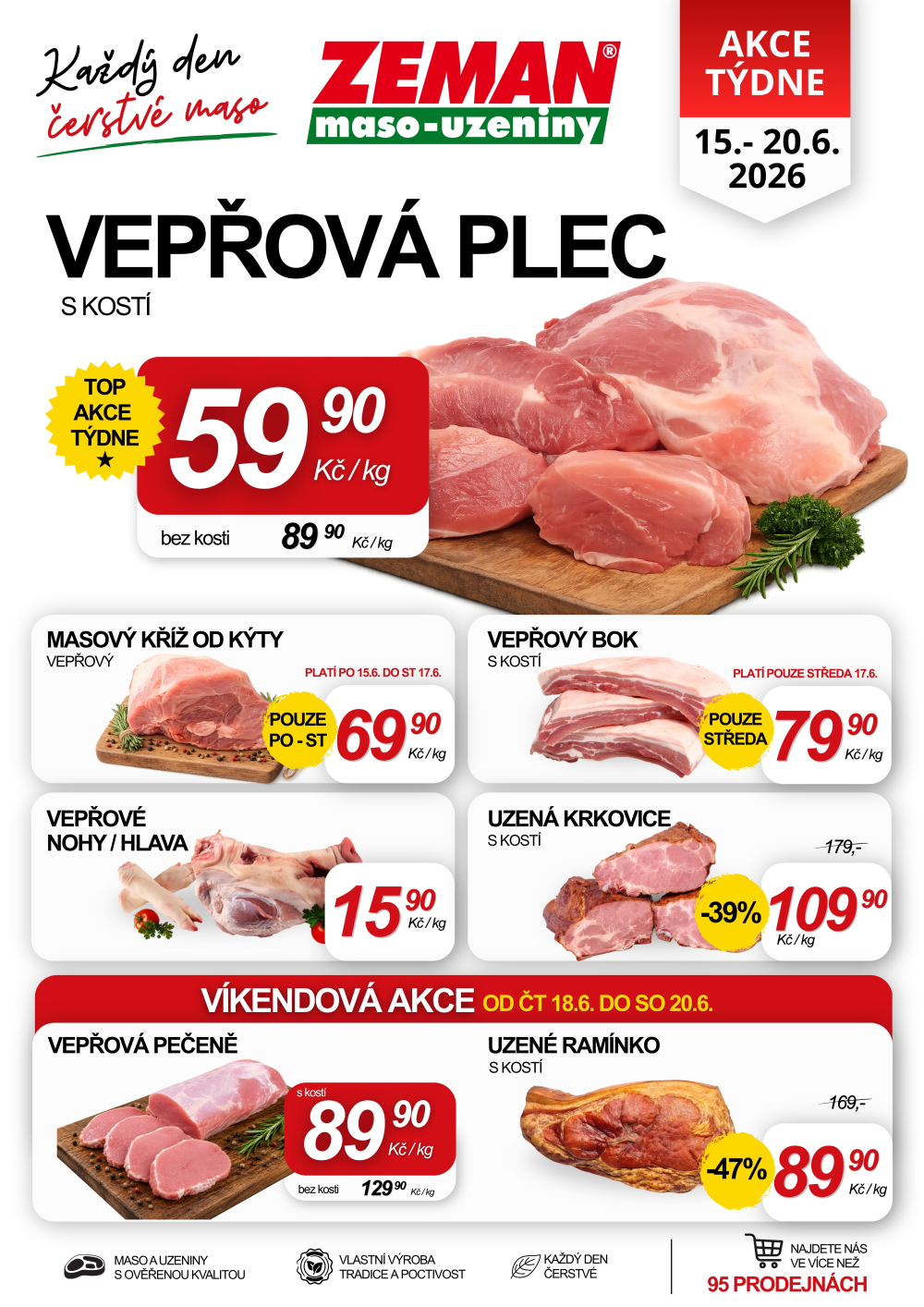 Leták ZEMAN maso - uzeniny leták ABC - strana 1