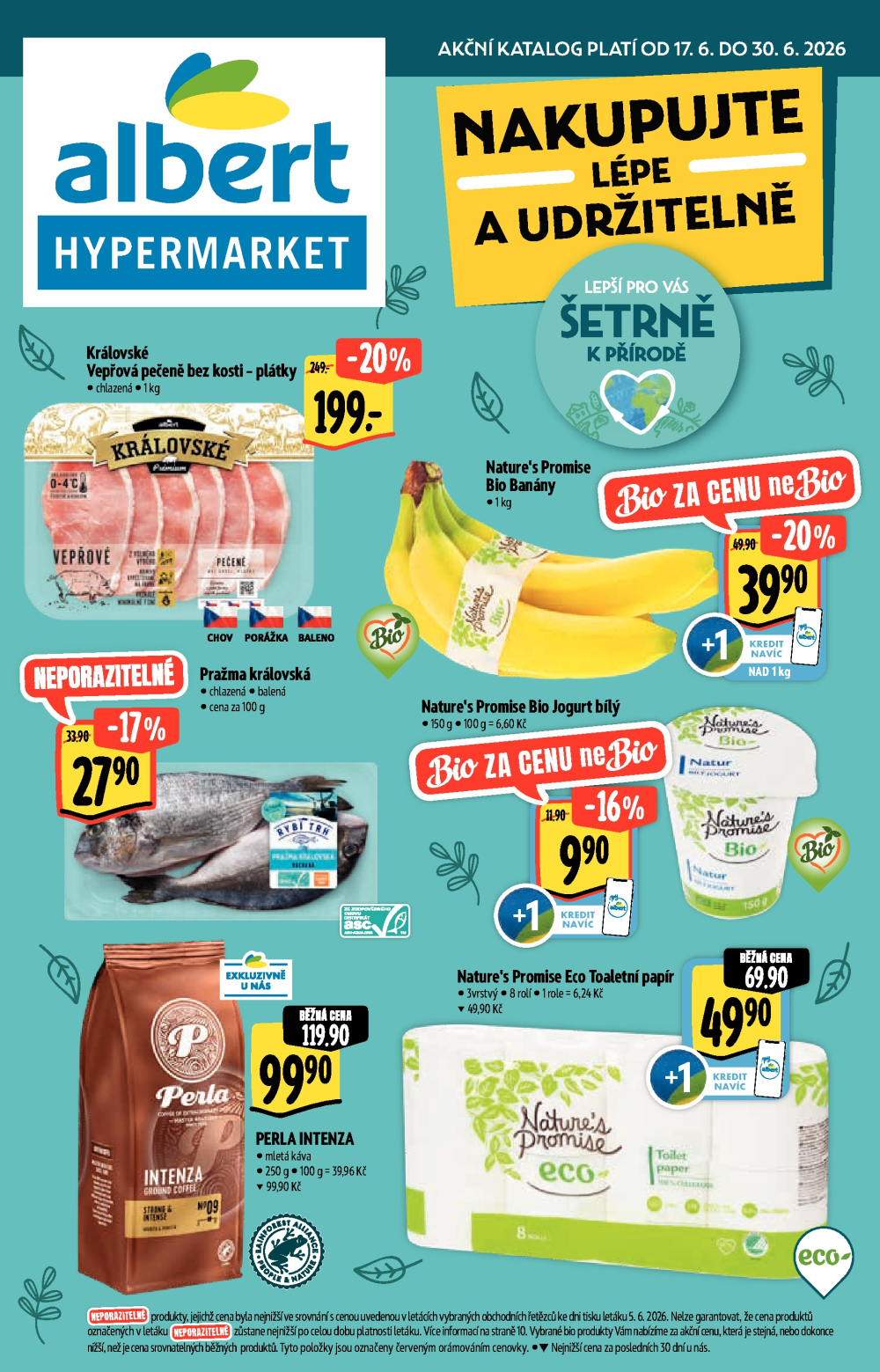 Leták Albert Hypermarket - Nakupujte lépe a udržitelně - strana 1