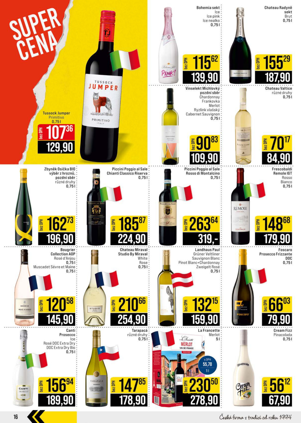 Leták JIP leták CC Cash & Carry - Brno, Ostrava, Praha, Polička, Olomouc, Karlovy Vary, Zlín, Jilemnice, Pardubice - strana 16