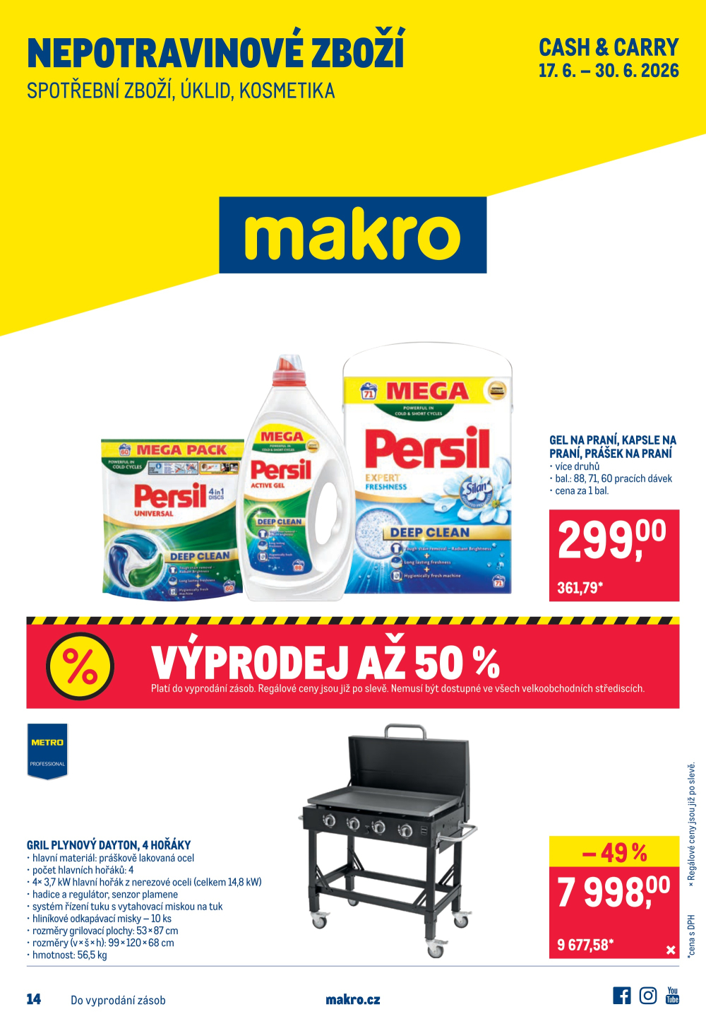 Leták Makro leták - Spotřební zboží, úklid, kosmetika - strana 1