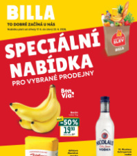 Akční leták BILLA  - Speciální nabídka pro vybrané prodejny