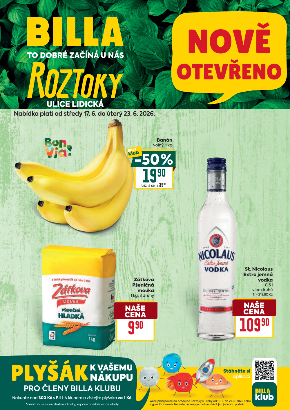 Leták BILLA leták - Roztoky, Lidická - strana 1