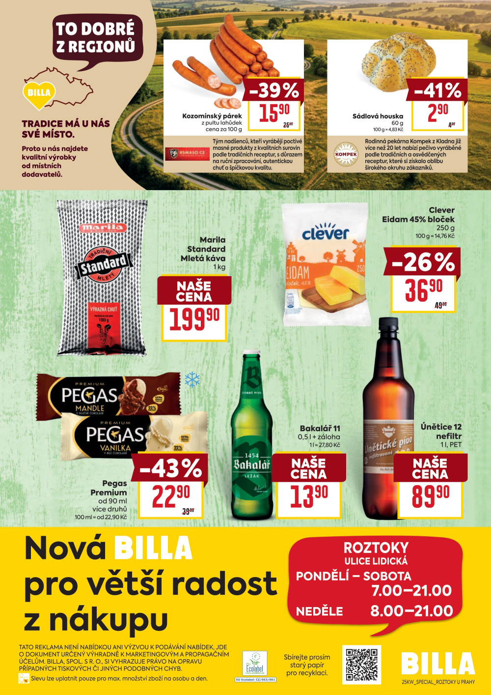 Leták BILLA leták - Roztoky, Lidická - strana 2
