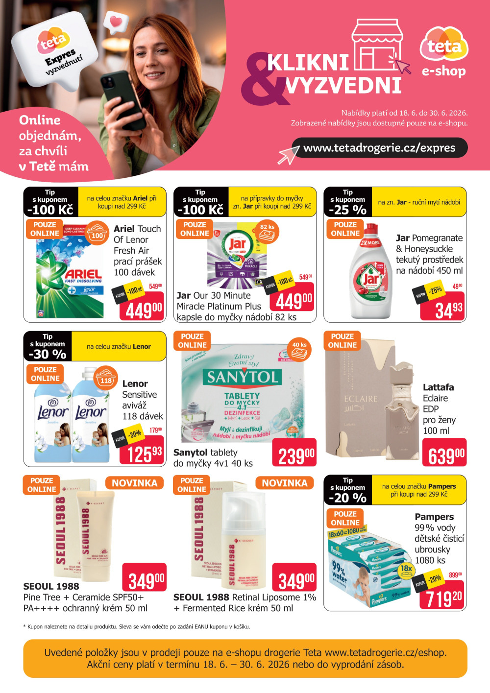 Leták Teta drogerie leták - Speciální nabídka e-shop - strana 1