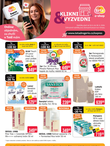 Teta drogerie leták - Speciální nabídka e-shop
