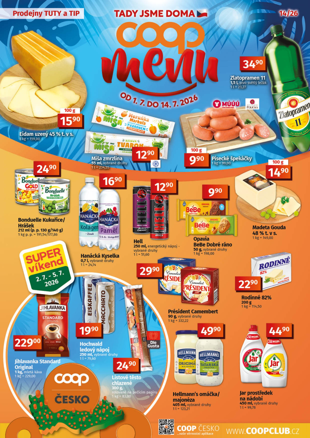 Leták COOP leták - TIP a TUTY Menu - strana 1