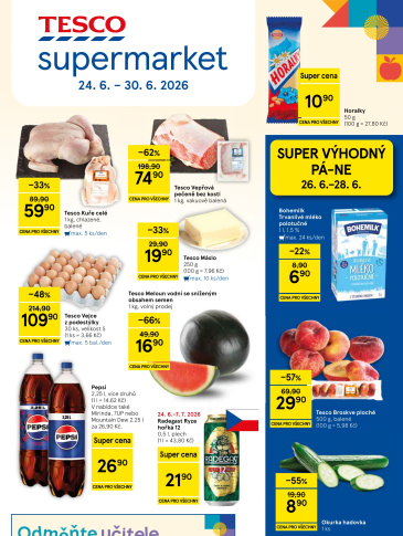 Tesco supermarket leták