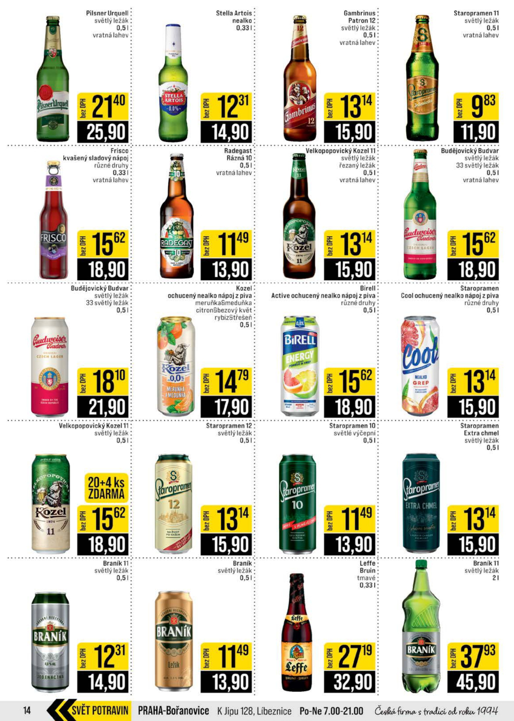Leták JIP leták CC Cash & Carry - Brno, Ostrava, Praha, Polička, Olomouc, Karlovy Vary, Zlín, Jilemnice, Pardubice - strana 14