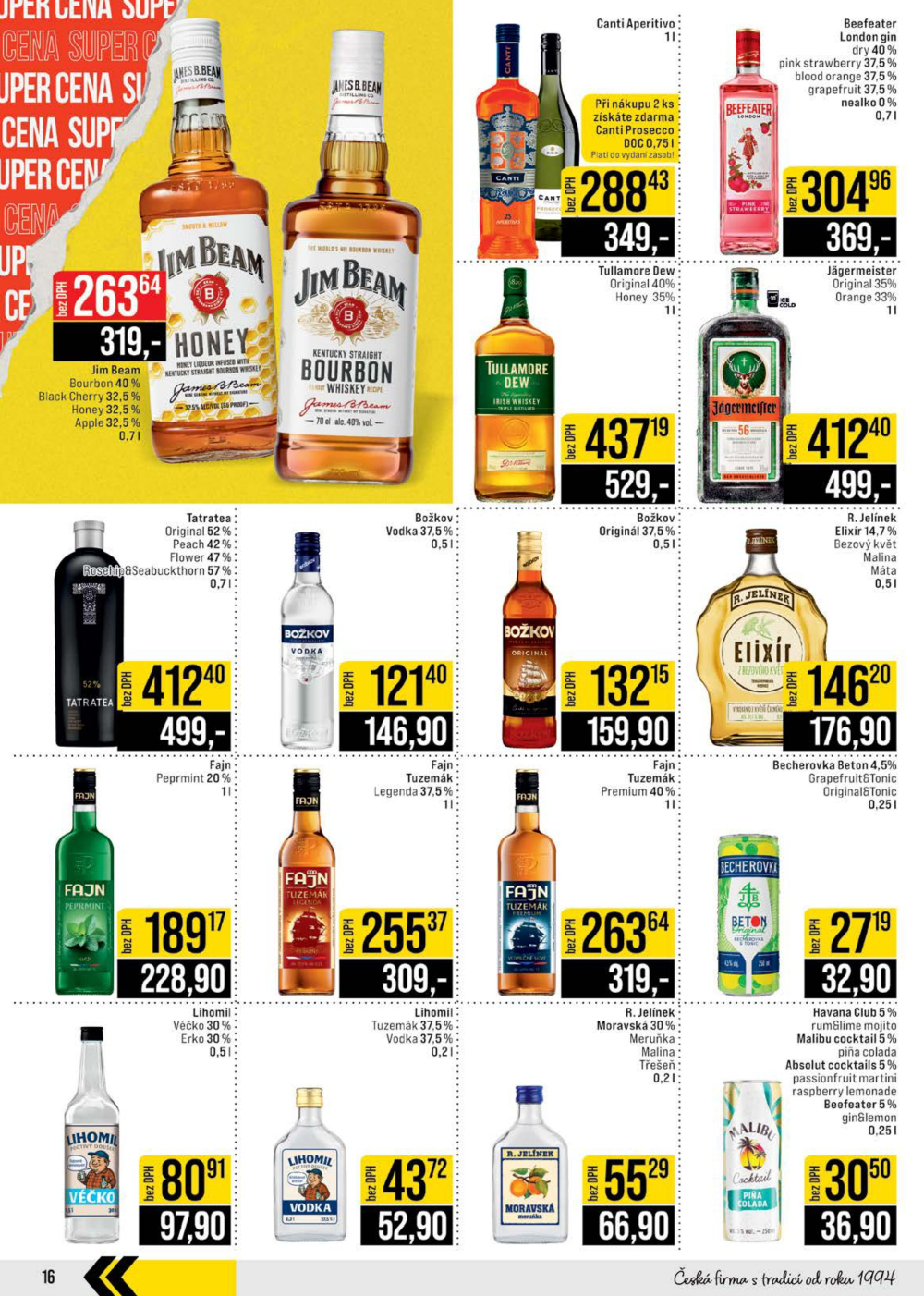 Leták JIP leták CC Cash & Carry - Brno, Ostrava, Praha, Polička, Olomouc, Karlovy Vary, Zlín, Jilemnice, Pardubice - strana 16