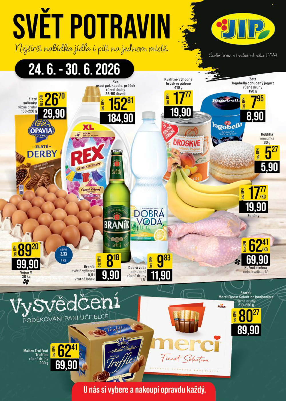 Leták JIP leták CC Cash & Carry - Brno, Ostrava, Praha, Polička, Olomouc, Karlovy Vary, Zlín, Jilemnice, Pardubice - strana 1