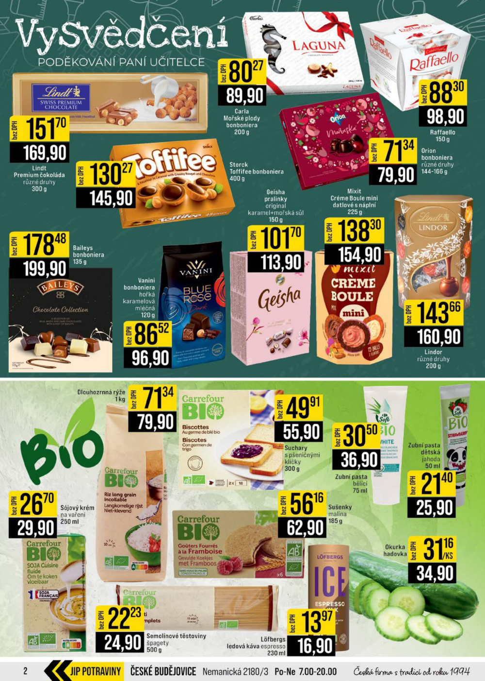 Leták JIP leták CC Cash & Carry - Brno, Ostrava, Praha, Polička, Olomouc, Karlovy Vary, Zlín, Jilemnice, Pardubice - strana 2