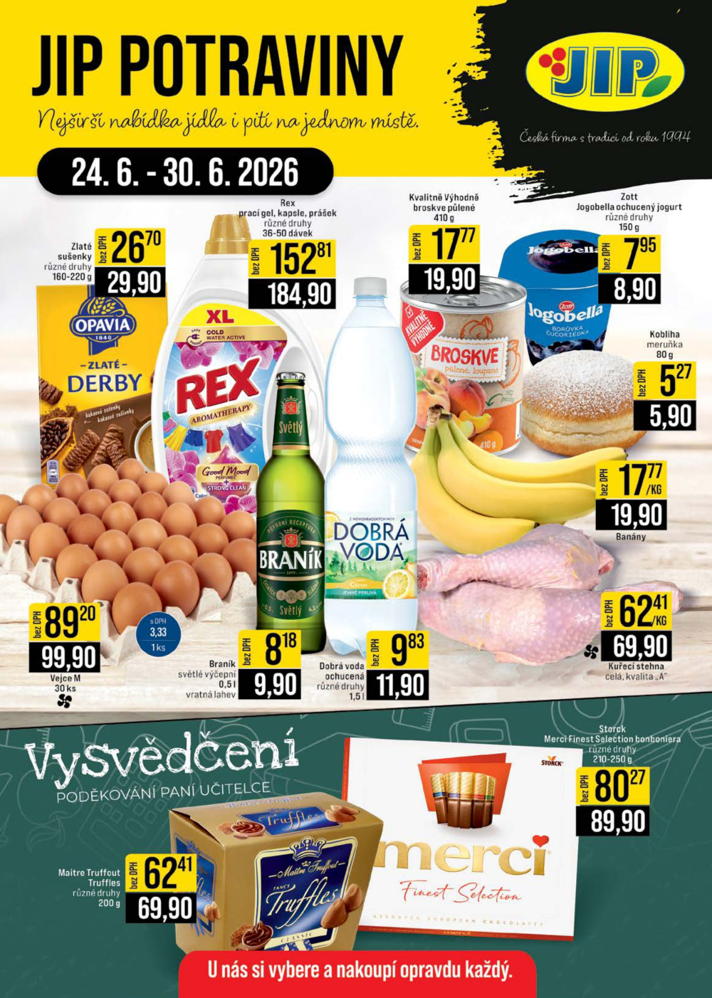 Leták JIP leták CC Cash & Carry - České Budějovice, Most, Náchod, Svoboda nad Úpou, Sušice - strana 1