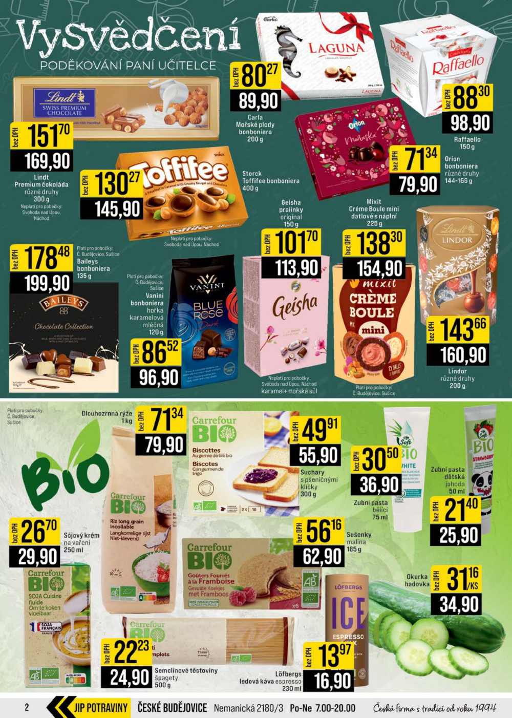 Leták JIP leták CC Cash & Carry - České Budějovice, Most, Náchod, Svoboda nad Úpou, Sušice - strana 2