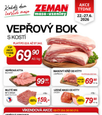 Akční leták ZEMAN maso - uzeniny 