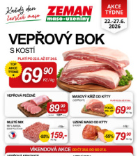 Akční leták ZEMAN maso - uzeniny 