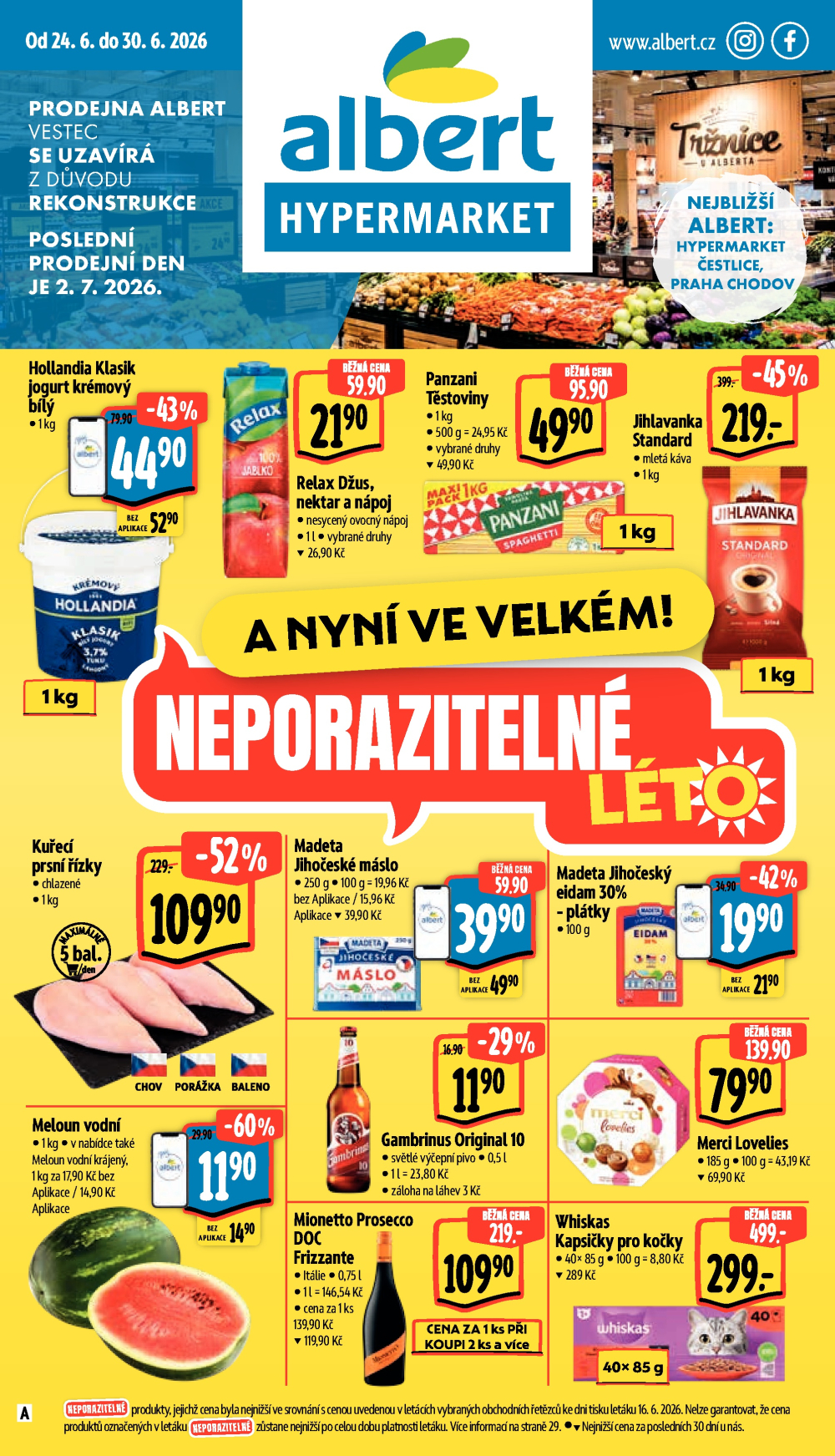 Leták Albert Hypermarket leták - Vestec - strana 1