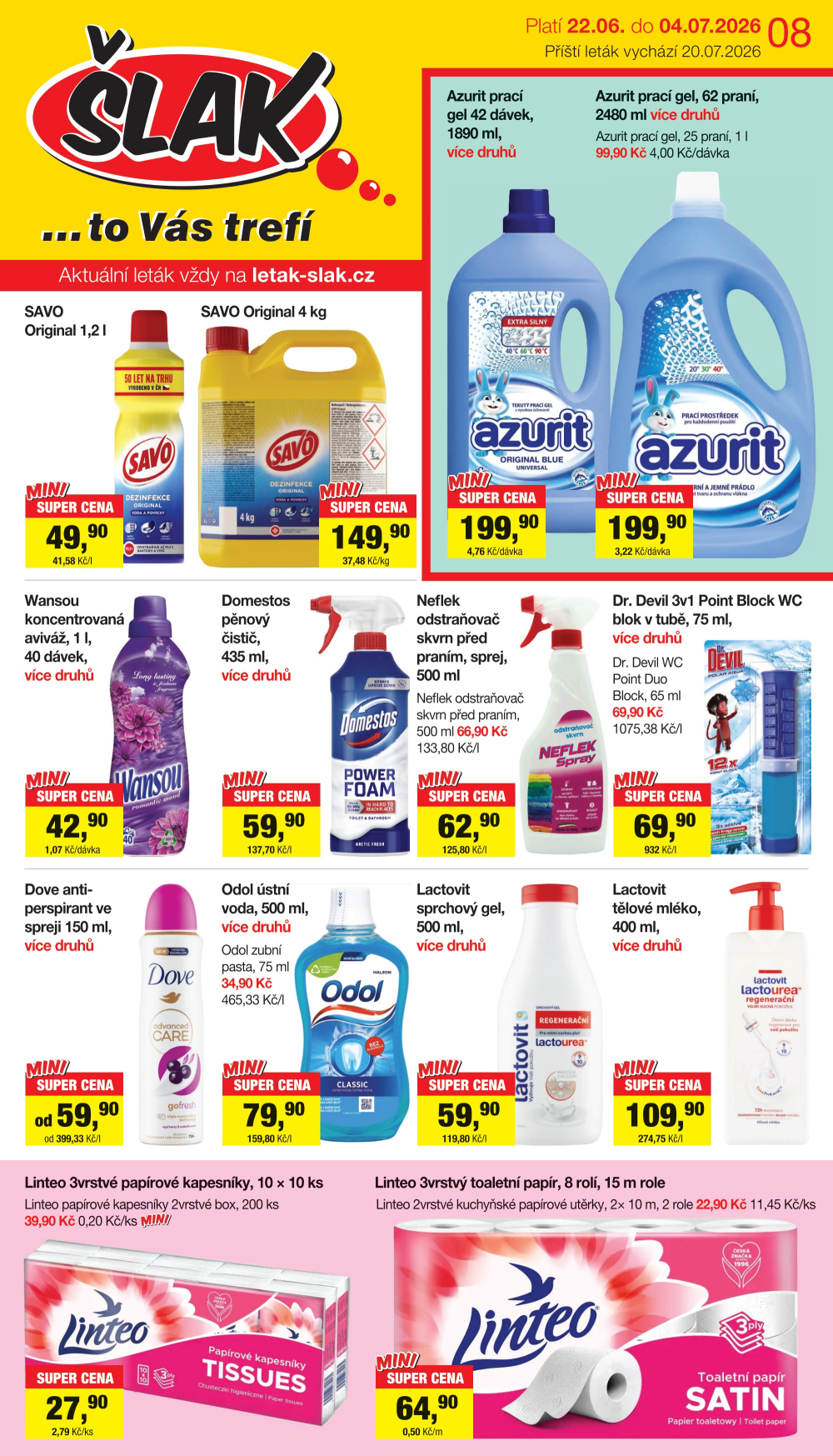 Leták Šlak drogerie leták - strana 1