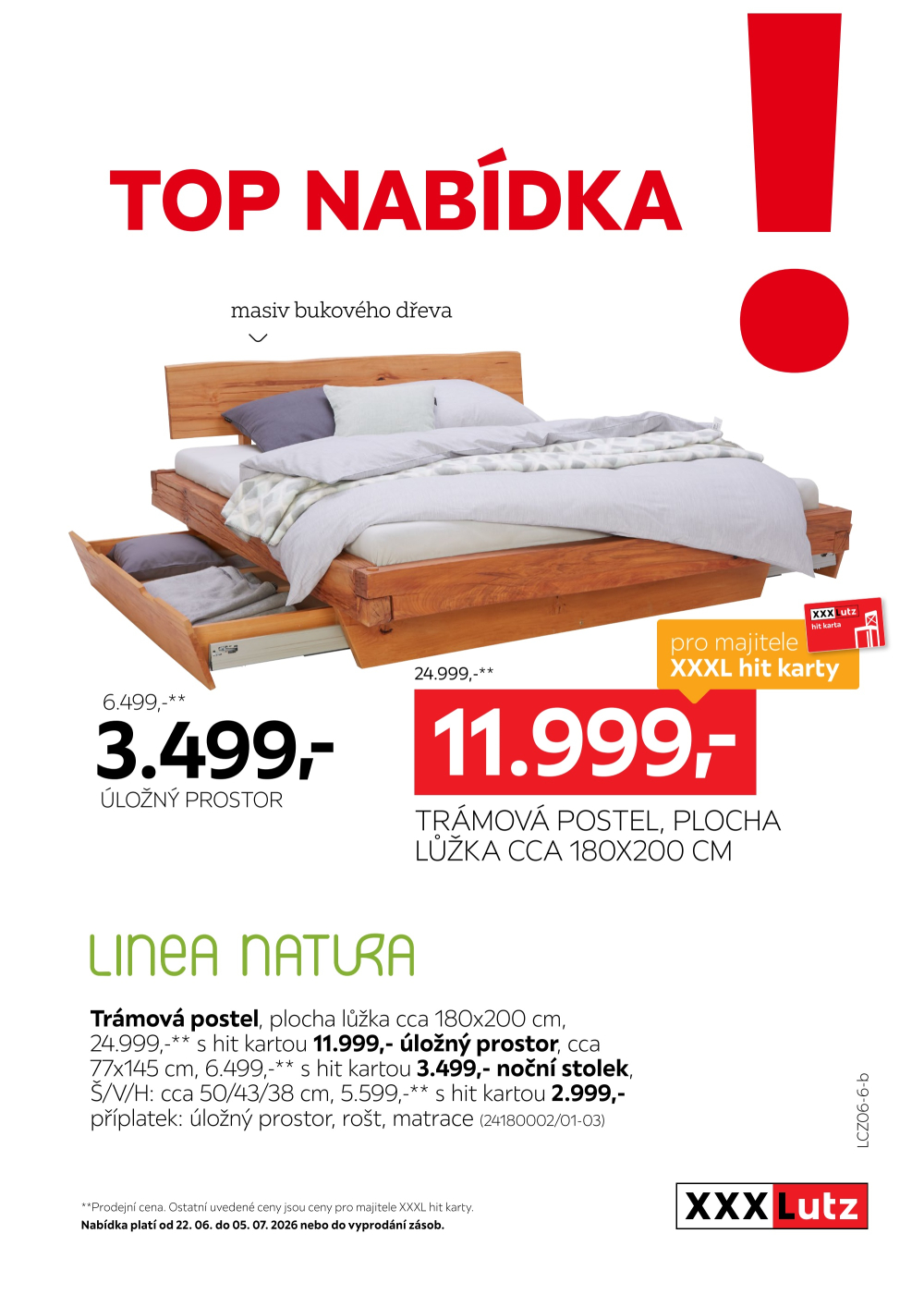 Leták XXXLutz leták - TOP nabídka Masivní postel - strana 1